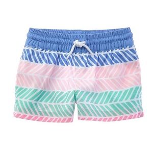 NWOT TBBC The Beaufort Bonnet Company Blue, Green and Pink Swim Trunks